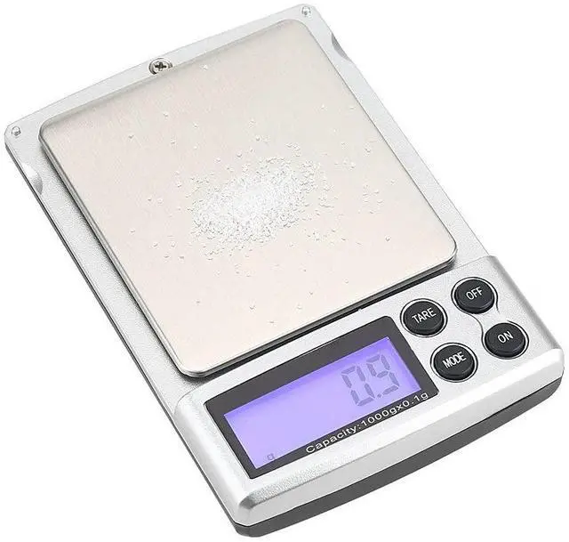 Main image of Generic Kitchen Digital Scale 1kg/0 .1g LCD Display Electronic Digital Pocket Jewelry Food Scalefor Cooking Baking, Jewelry Weighing Kitchen Tool, Silver