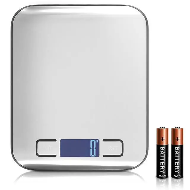 Main image of Food Scale with 4-Point Sensor - Kitchen Scales Digital Weight Grams and Ounces, kg, lb, ml, Milk ml with LCD Display, 22lb Load, 0.05oz Increments, Tare & Auto-Off Feature - for Cooking and Backing