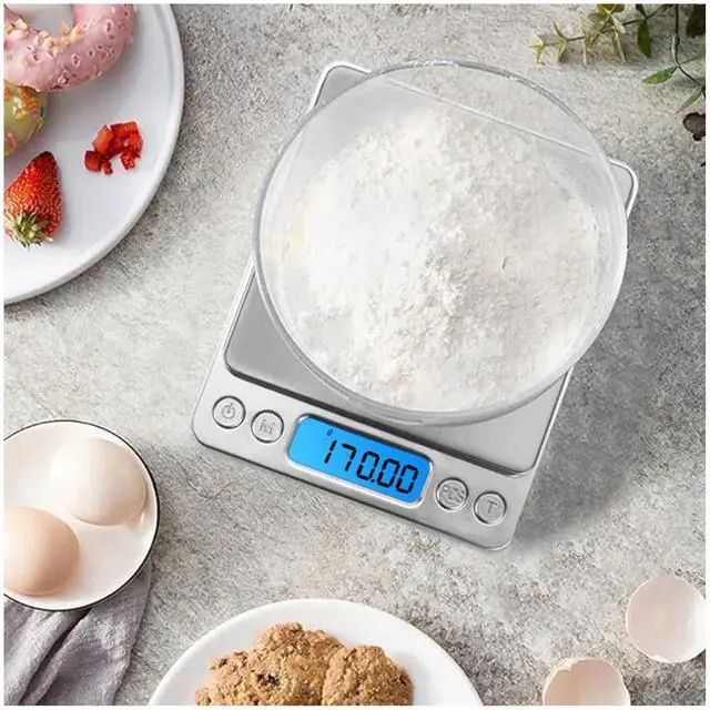 Alt view image 6 of 6 - Digital Scale Kitchen 500g 0.01g Food Scale High Precision Kitchen Scale Multifunctional Stainless Steel Pocket Scale with Back-Lit LCD Display Tare PCS Features, 9 Weighing Units Switch