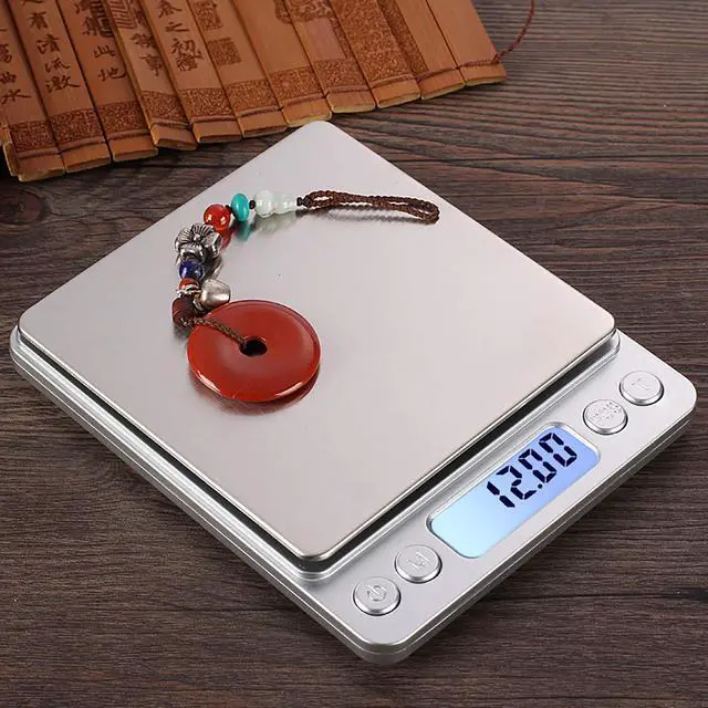 Alt view image 4 of 7 - 3000g 6.6lb Digital Kitchen Food Scale with 0.1g Accuracy, Digital Kitchen Scale for Food, Tare Function, and LCD Display - for Cooking, Baking, and Jewelry