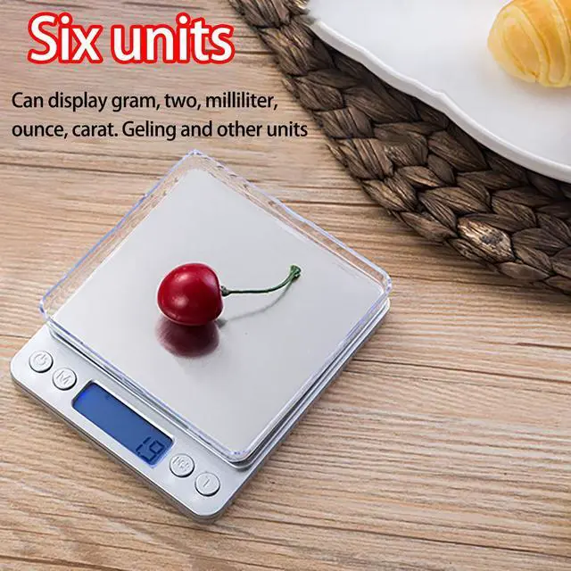 Alt view image 6 of 7 - 3000g 6.6lb Digital Kitchen Food Scale with 0.1g Accuracy, Digital Kitchen Scale for Food, Tare Function, and LCD Display - for Cooking, Baking, and Jewelry