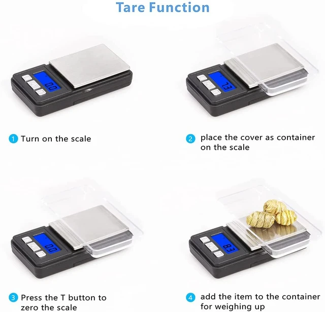 Alt view image 4 of 7 - Ultra Mini Scale, 1000g x 0.1g Digital Pocket Scale, Grams and Oz 6 Units, Gram Scale with LCD Display, Tare, Battery Included