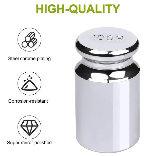 Alt view image 3 of 7 - 7 PCS Calibration Weights, Scale Weight Set 1g 2g 5g 10g 20g 50g 100g, Carbon Steel Small Weight for Digital Scale, Gram Scale Balance, Jewelry Scale (Silver)