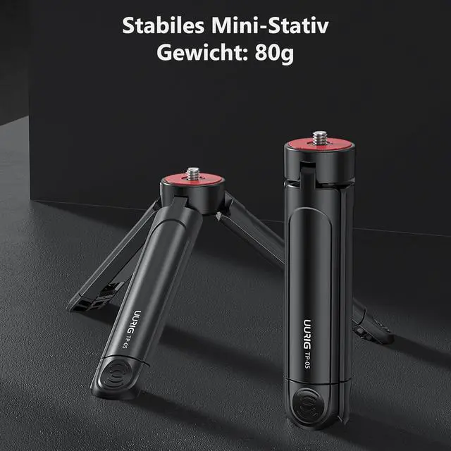 Alt view image 2 of 7 - VRIG TP-05 Extendable Mini Tripod with 1/4" Screw, Mini Camera Tripod | Desktop/Tabletop Small Tripod for Camera, Gimbal, Handle Grip Stabilizer, DJI Pocket 3, 4, Xtra Muse, Insta360 Luna Series