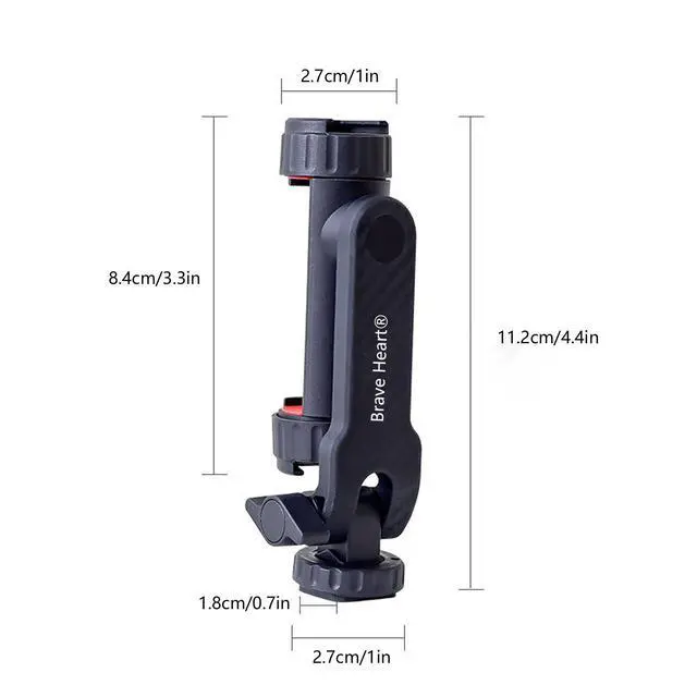 Alt view image 6 of 6 - 1/4" Screw Mount Mini Tripod Selfie Stick, Portable Tabletop Stand for Phones & Most Cameras, Lightweight Handheld Support for Video Filming