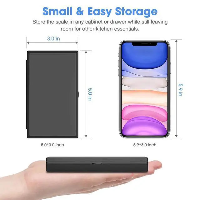 Alt view image 2 of 7 - PeakTrend Gram Scale, Mini Scale Digital Pocket Scale,200g x 0.1g,Digital Grams Scale, Food Scale, Jewelry Scale Black, Kitchen Scale, Precision Scale Grams Ounces Grains, Portable Travel