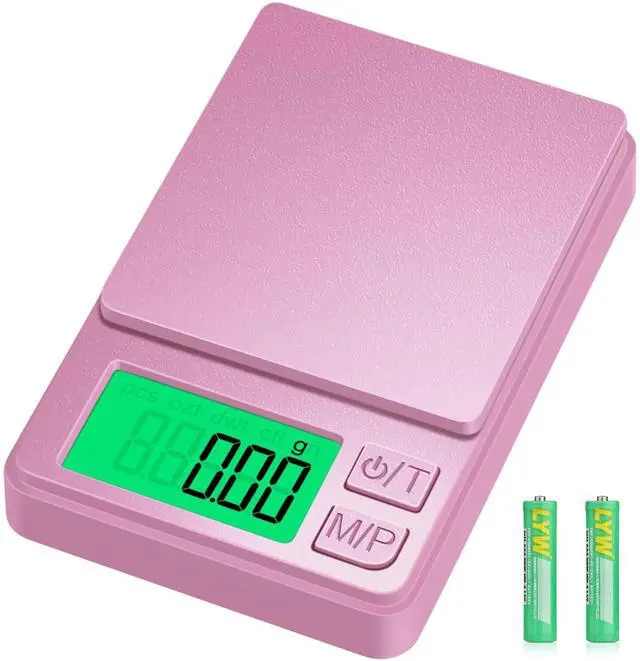 Main image of Diyife 1000g Digital Pocket Gram Scale 0.01g Accuracy, Mini Jewelry Scale | with Protective Cover, 7 Units, Tare Function, LCD Display, Suit for Jewelry, Powder, Pink