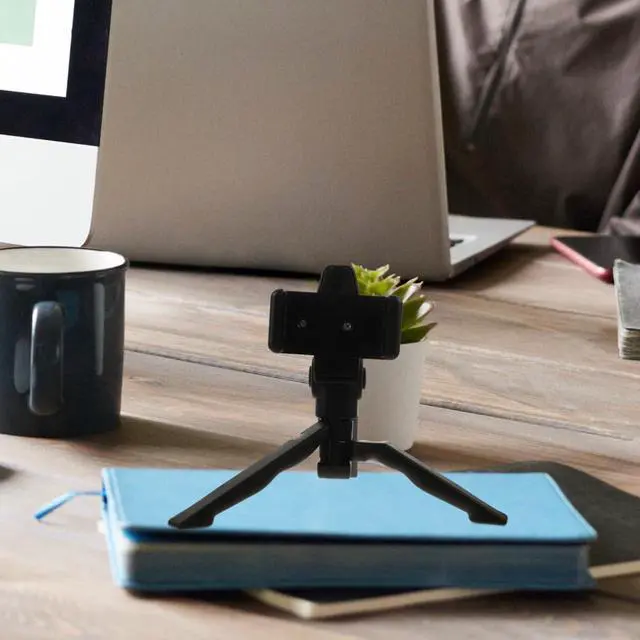 Alt view image 5 of 7 - COHEALI Phone Tripod Stand Adjustable Mobile Phone Holder with Telescopic Pole Lightweight Tabletop Tripod for Video Calls Watching Videos Home Office Dorm School Use