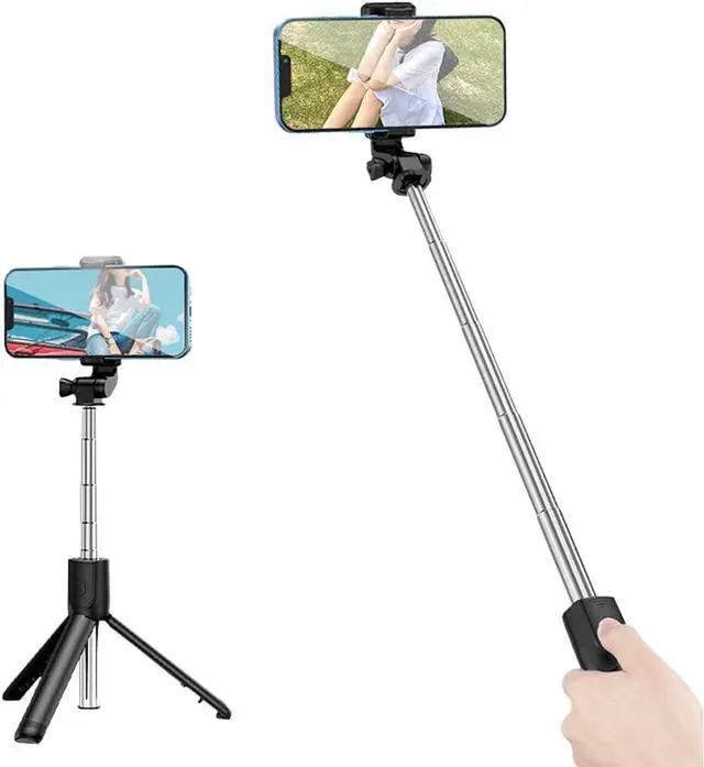 Main image of 28" Phone Tripod & Selfie Stick Travel Tripod for iPhone Selfies, with Phone Holder 360°Rotation Selfie Stick Extendable for Travel/Selfie/Vlog, Compatible with iPhone/Android