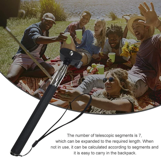 Alt view image 2 of 7 - Portable 37 Inch Selfie Stick Phone Tripod Stand, Universal 360 Rotation Extendable Selfie Stick with Rubber Non Skid Feet Super Strong Support Compatible Smartphone & Camera (Black)