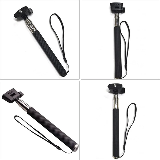 Alt view image 7 of 7 - Portable 37 Inch Selfie Stick Phone Tripod Stand, Universal 360 Rotation Extendable Selfie Stick with Rubber Non Skid Feet Super Strong Support Compatible Smartphone & Camera (Black)
