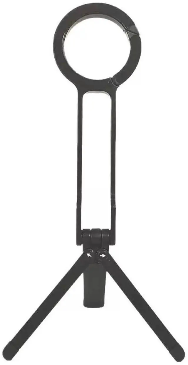 Main image of Universal Magnetic Phone Tripod, 360° Rotatable Multi-Angle Stand with Spring Buckle Clip, Compact Travel Vlog Selfie Stick for iPhone/Android/Samsung - Black