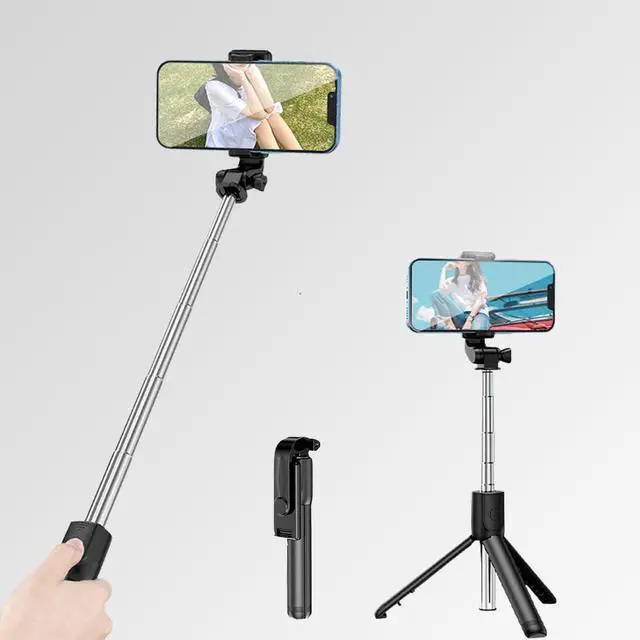 Alt view image 2 of 7 - 28" Phone Tripod & Selfie Stick Travel Tripod for iPhone Selfies, with Phone Holder 360°Rotation Selfie Stick Extendable for Travel/Selfie/Vlog, Compatible with iPhone/Android