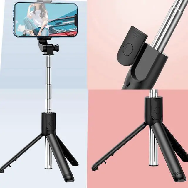 Alt view image 3 of 7 - 28" Phone Tripod & Selfie Stick Travel Tripod for iPhone Selfies, with Phone Holder 360°Rotation Selfie Stick Extendable for Travel/Selfie/Vlog, Compatible with iPhone/Android