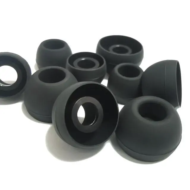 Alt view image 2 of 5 - Universal Silicone Replacement Ear Tips for 4.5-7mm Nozzle, Secure Fit | 3 Pairs S/M/L, Earbuds Tips Noise Isolating, Comfortable & Case-Compatible for in Ear Earphones, Black