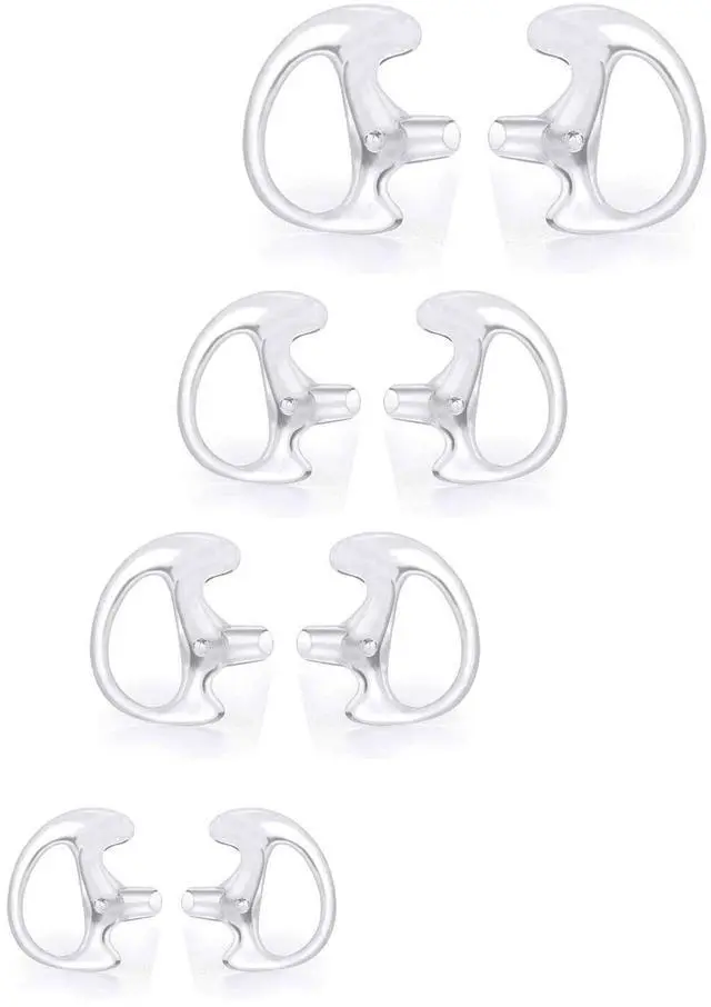 Main image of Replacement Earmold Earpiece Earbud Earplug Ear Mold for Walkie Talkie Acoustic Tube Earpiece,Soft Silicone Earmould Replacement Earpiece Insert for Two Way Radio Air Acoustic Headset (Pair of 4)