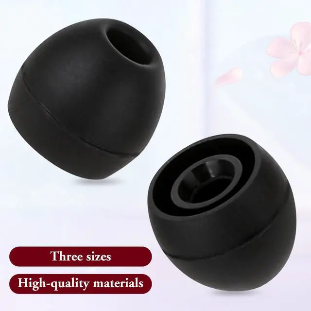 Alt view image 3 of 7 - Hariendny 15 Pairs Silicone Ear Bud Replacement Pieces Earbuds Ear Tips Replacement Ear Bud Covers S/M/L Sizes Ear Gels Soft Earphones Earbuds Black Ear Cushion Ear Bud Tips Replacement Kit