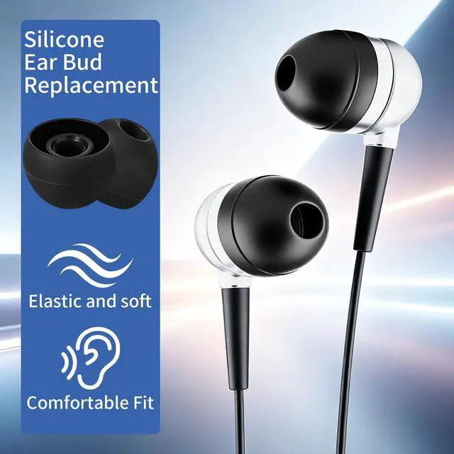 Alt view image 3 of 7 - 24 Pairs Silicone Ear Bud Replacement Tips,Earbud Tips Covers S/M/L Sizes | Universal Earbud Covers Compatible with Most in-Ear Headphones, Noise Isolation Ear Gels Cushion Replacement Kit
