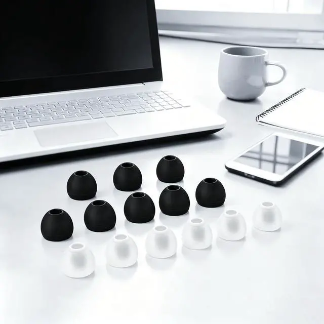 Alt view image 5 of 7 - 24 Pairs Silicone Ear Bud Replacement Tips,Earbud Tips Covers S/M/L Sizes | Universal Earbud Covers Compatible with Most in-Ear Headphones, Noise Isolation Ear Gels Cushion Replacement Kit