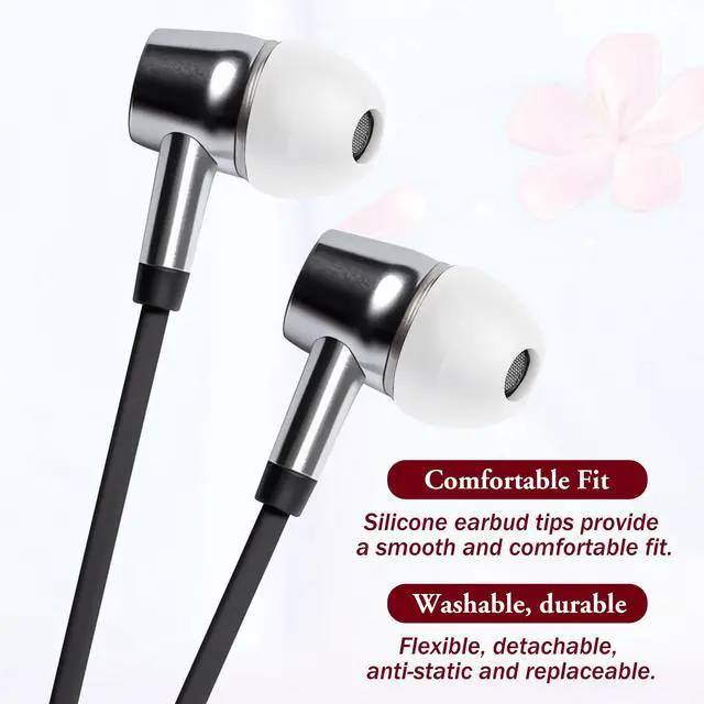 Alt view image 4 of 7 - 15 Pairs Silicone Ear Bud Replacement Pieces Earbuds Ear Tips Replacement Ear Bud Covers S/M/L Sizes Ear Gels Soft Earphones Earbuds White Ear Cushion Ear Bud Tips Replacement Kit