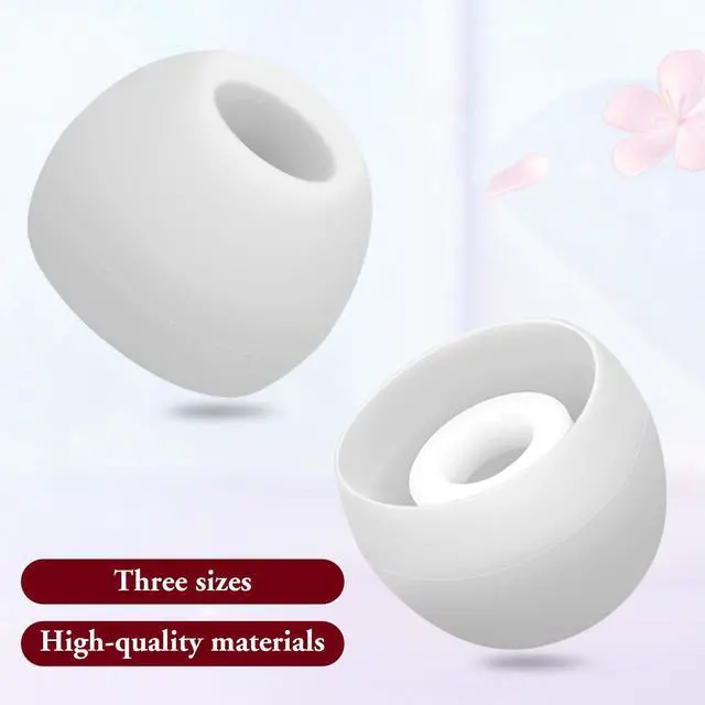 Alt view image 7 of 7 - 15 Pairs Silicone Ear Bud Replacement Pieces Earbuds Ear Tips Replacement Ear Bud Covers S/M/L Sizes Ear Gels Soft Earphones Earbuds White Ear Cushion Ear Bud Tips Replacement Kit