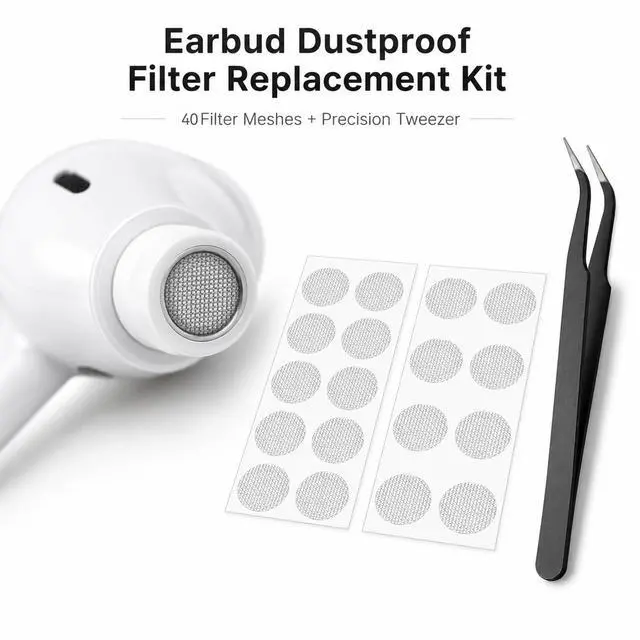 Alt view image 5 of 7 - 40 Pcs Earphones Dusts Proof Microphone Mesh Replacements Earbuds Dust Filter Replacement Kit with Tweezers Earbud Dust Filter Mesh Replacement in Ear Headphone Dusts Filter(4mm, 4.2mm, 4.7mm, 5mm)