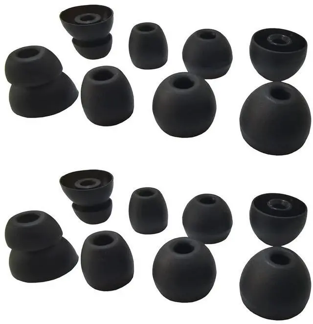 Main image of Silicone Earbuds Tips for Powerbeats Pro & 2 & 3 Replacement Eartips | 6 Pairs L/M/S Standard Tips + 2 Pairs Double Flange Rubber Powerbeats Ear Tips