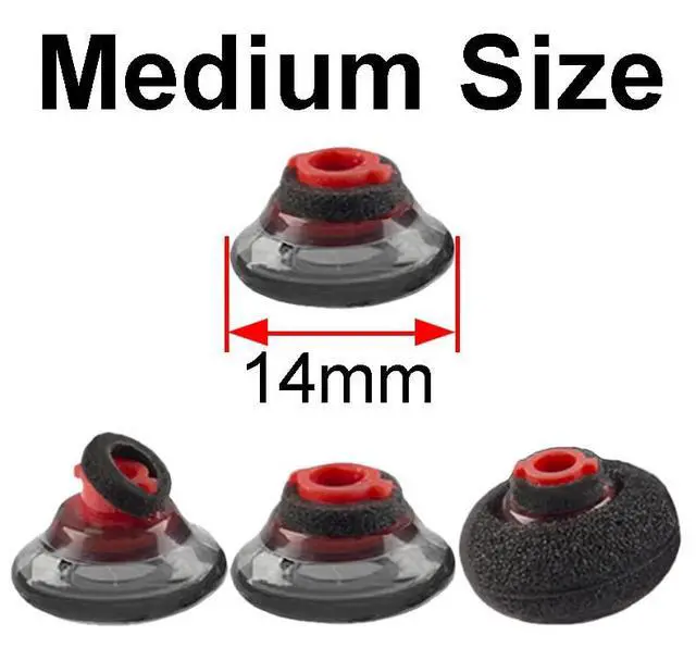 Alt view image 2 of 4 - A-Focus Voyager 5200 Eartips Set, Comfortable Replacement Ear Tips Kits Earpads Foam Earbuds Ear Gels Compatible with Plantronics Voyager 5200 5210 5220 Legend Headset Medium M Gray 4 Pcs