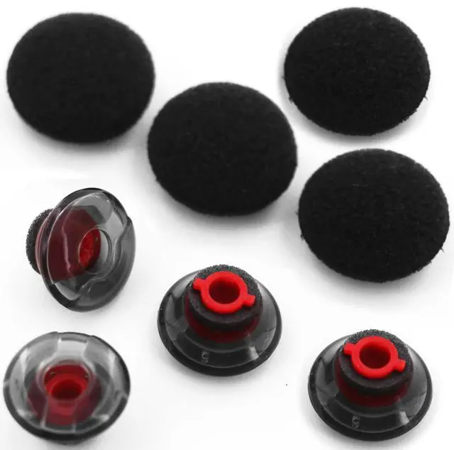 Alt view image 4 of 4 - A-Focus Voyager 5200 Eartips Set, Comfortable Replacement Ear Tips Kits Earpads Foam Earbuds Ear Gels Compatible with Plantronics Voyager 5200 5210 5220 Legend Headset Medium M Gray 4 Pcs