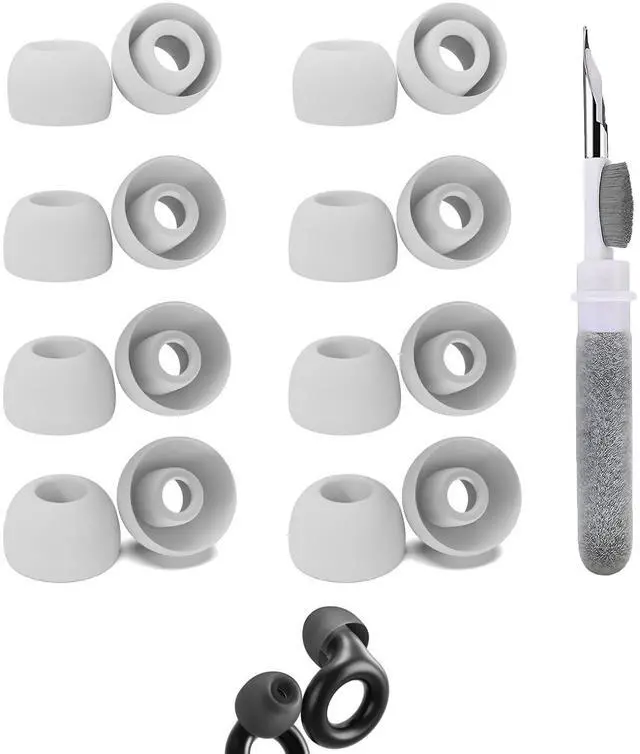 Main image of Vykyntow 8 Pairs Replacement Silicone Ear Buds Tips Compatible with Loop Quiet/Engage/Experience/Switch, Vosaf, Bigood, FUNSOUND, Yawsoy Earplugs, Fits in Case, with 3-in-1 Cleaner Kit, XS/S/M/L