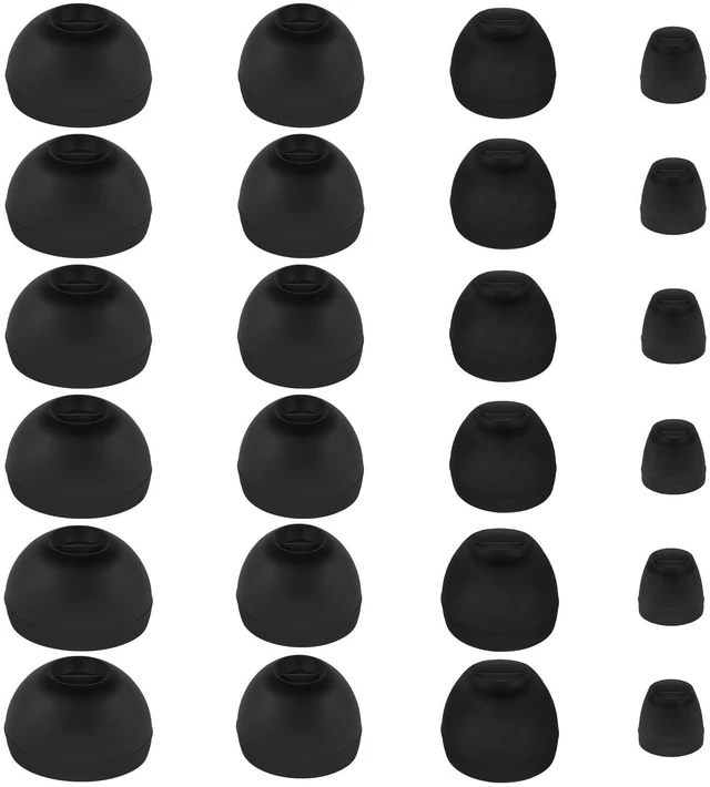 Main image of Extra Small Earbuds Tips Replacement Earbud Tips Soft Silicone Earbuds for in-Ear Headphones Extra Small Ear Tips for in Ear Earbuds(12 Pairs,Black)