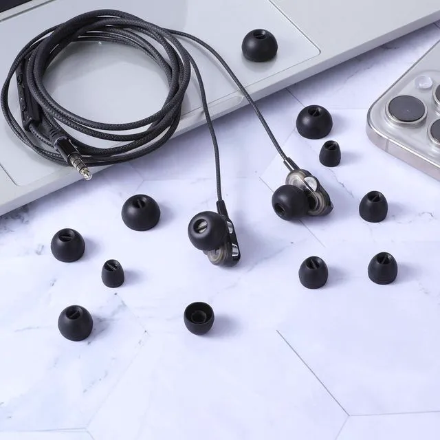 Alt view image 5 of 7 - Extra Small Earbuds Tips Replacement Earbud Tips Soft Silicone Earbuds for in-Ear Headphones Extra Small Ear Tips for in Ear Earbuds(12 Pairs,Black)