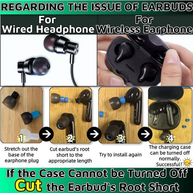Alt view image 3 of 7 - Earbud Replacement Tips 54Pcs,3 Sizes S/M/L, 9 Colors Silicone Tips Headphone Covers Ear Bud Rubber Tips Silicone Earbud for Ears Headphone Ear Covers Replacement (Inner Hole 3.8mm -5.1mm)