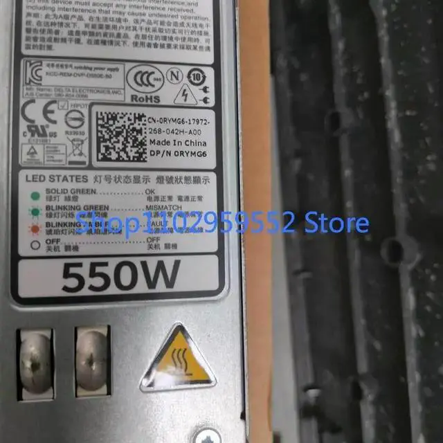 Main image of 1Pcs for R320 R420 server 550W power supply 0RYMG6