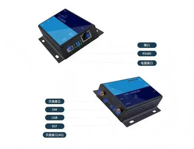 Alt view image 3 of 6 - 4G module with RS485 serial port, LoRa networking gateway, 4G network gateway with network port, full network compatibility,