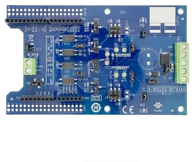 Main image of X-NUCLEO-OUT03A1 based on IPS2050H industrial digital output expansion board