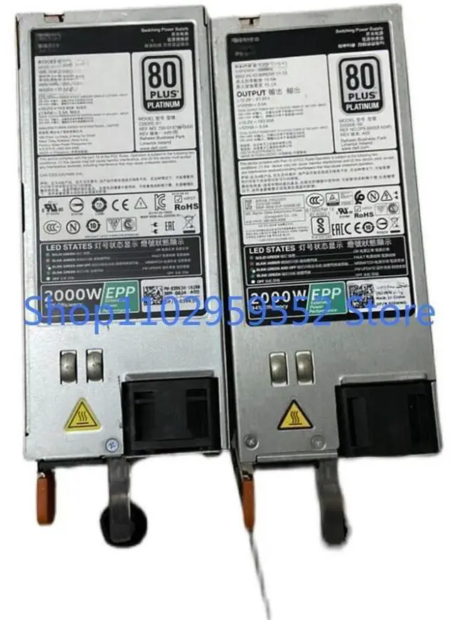 Main image of 1Pcs for T640 T630 R930 2000W server power supply J5WMG 39K3H