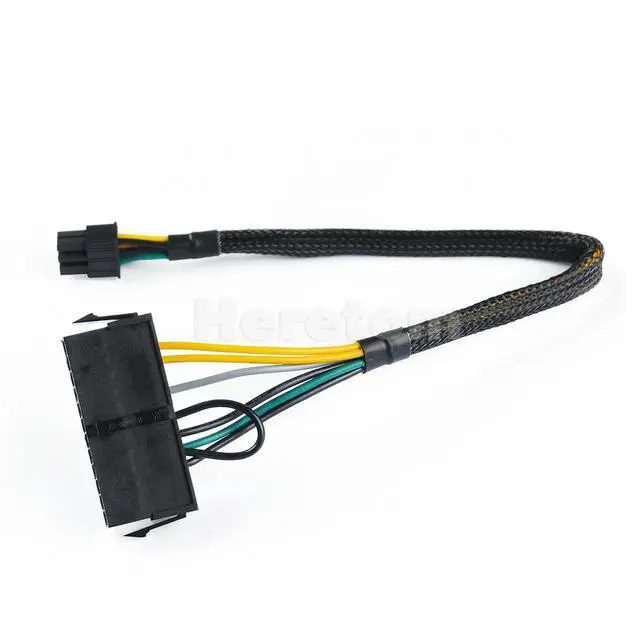 Alt view image 3 of 6 - ATX Power Supply Cable Cord 24-pin 24Pin to 6-pin 6Pin Adapter Cable for Optiplex 3050 3060 5050 7050 7070 7080 MT