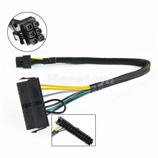 Alt view image 2 of 6 - ATX PSU 24Pin Female to 6-Pin Male Internal Power Adapter Converter Cable For 6 PIN 3060 5060 7060 Mainboard
