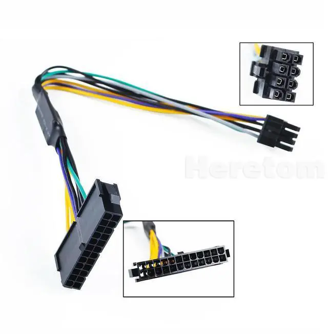 Main image of 24 Pin to 8 Pin ATX PSU Power Adapter Cable For Optiplex 3020 7020 9020 Precision T1700 12"(30cm)