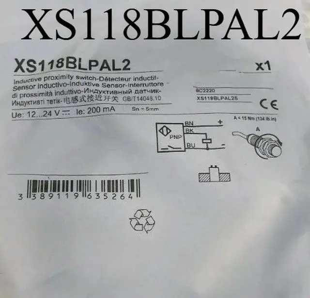Main image of 1PCS XS118BLPAL2 proximity switch sufficient stock hot sale Fast delivery