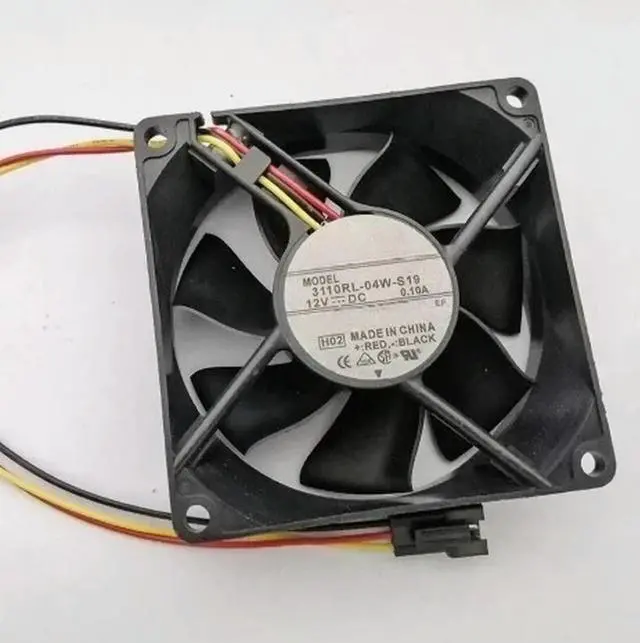 Main image of 3110RL-04W-S19 3110RL 04W S19 Cooling Fan 80 * 80 * 25mm 12V 0.1A 3 Pin Fast Delivery