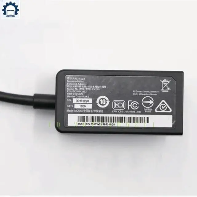 Alt view image 3 of 6 - 01YU026 For Thinkpad X280 X390 X395 X13 L13 Yoga T490S T14S Gen 2 RJ45 Ethernet Extension Adapter Dongle Cable