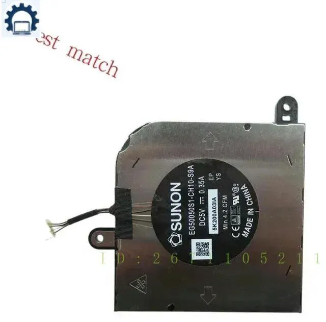 Alt view image 2 of 6 - FORLaptop CPU Cooling Fan For Latitude 14-inch 11th Gen 5420 0HX40M EG50050S1-CH10-S9A DC5V 0.35A