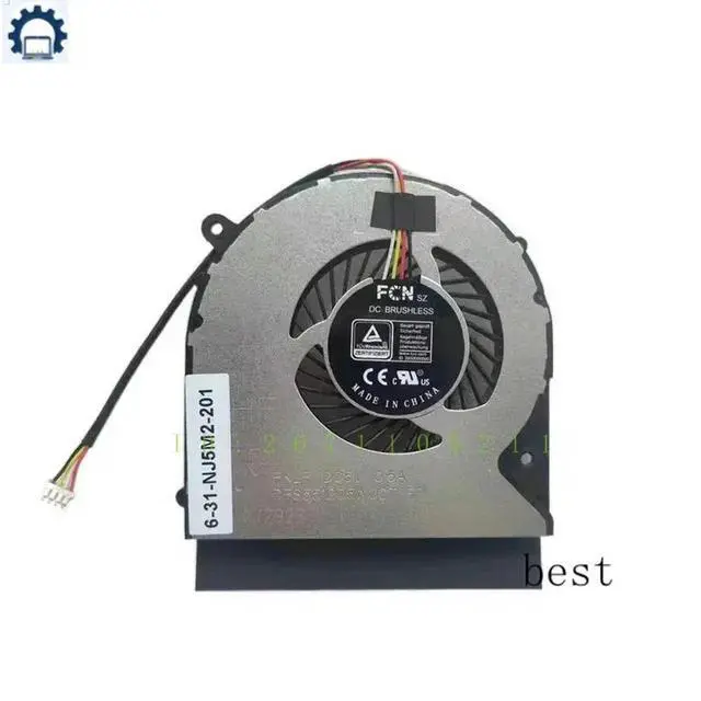 Alt view image 2 of 3 - FORLaptop CPU Cooling Fan For 6-31-NJ5M2-201 FKLF DC5V 0.5A DFS 551205 WQ0T EP 4Pin