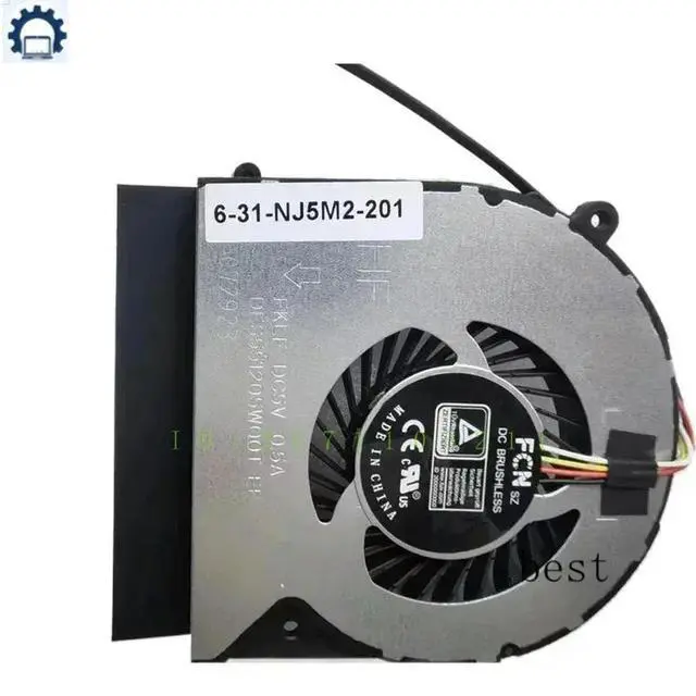 Alt view image 3 of 3 - FORLaptop CPU Cooling Fan For 6-31-NJ5M2-201 FKLF DC5V 0.5A DFS 551205 WQ0T EP 4Pin