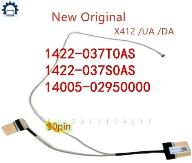 Main image of FORlcd LVDS EDP cable For X412/UA/DA/FA V4000D screen cable display cable 14005- 02950000 1422-037S0A