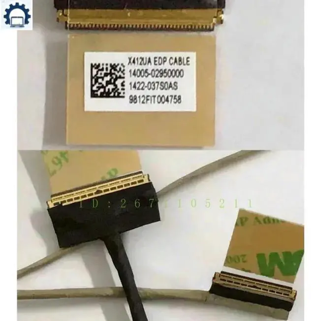 Alt view image 2 of 3 - FORlcd LVDS EDP cable For X412/UA/DA/FA V4000D screen cable display cable 14005- 02950000 1422-037S0A