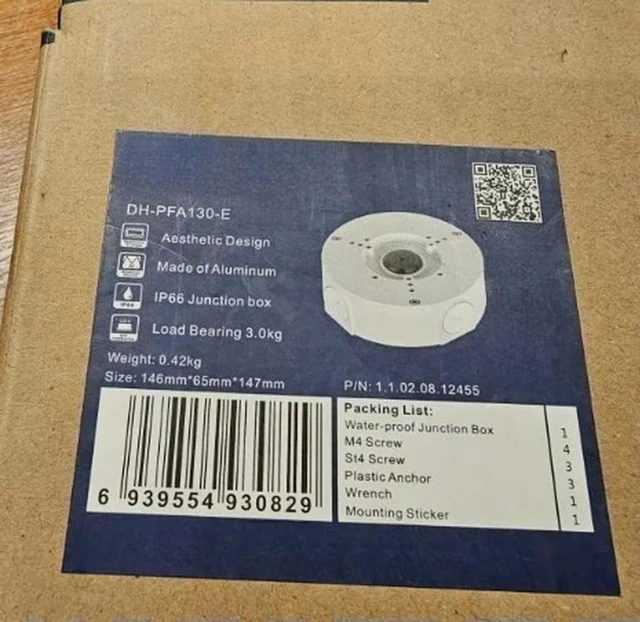 Main image of DH-PFA130-E IP66 Water-Proof Junction Box Aluminum Material BracketFor IPC-HDW4631C-A IPC-HFW2431T-ZS Fast Delivery