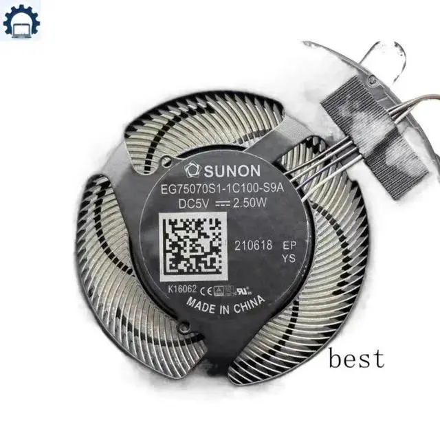 Alt view image 3 of 3 - Laptop CPU GPU Cooling Fan For THER7GK5M6-1411 GK5MP6O EG75070S1-1C100-S9A DC5V 2.50W 4Pin